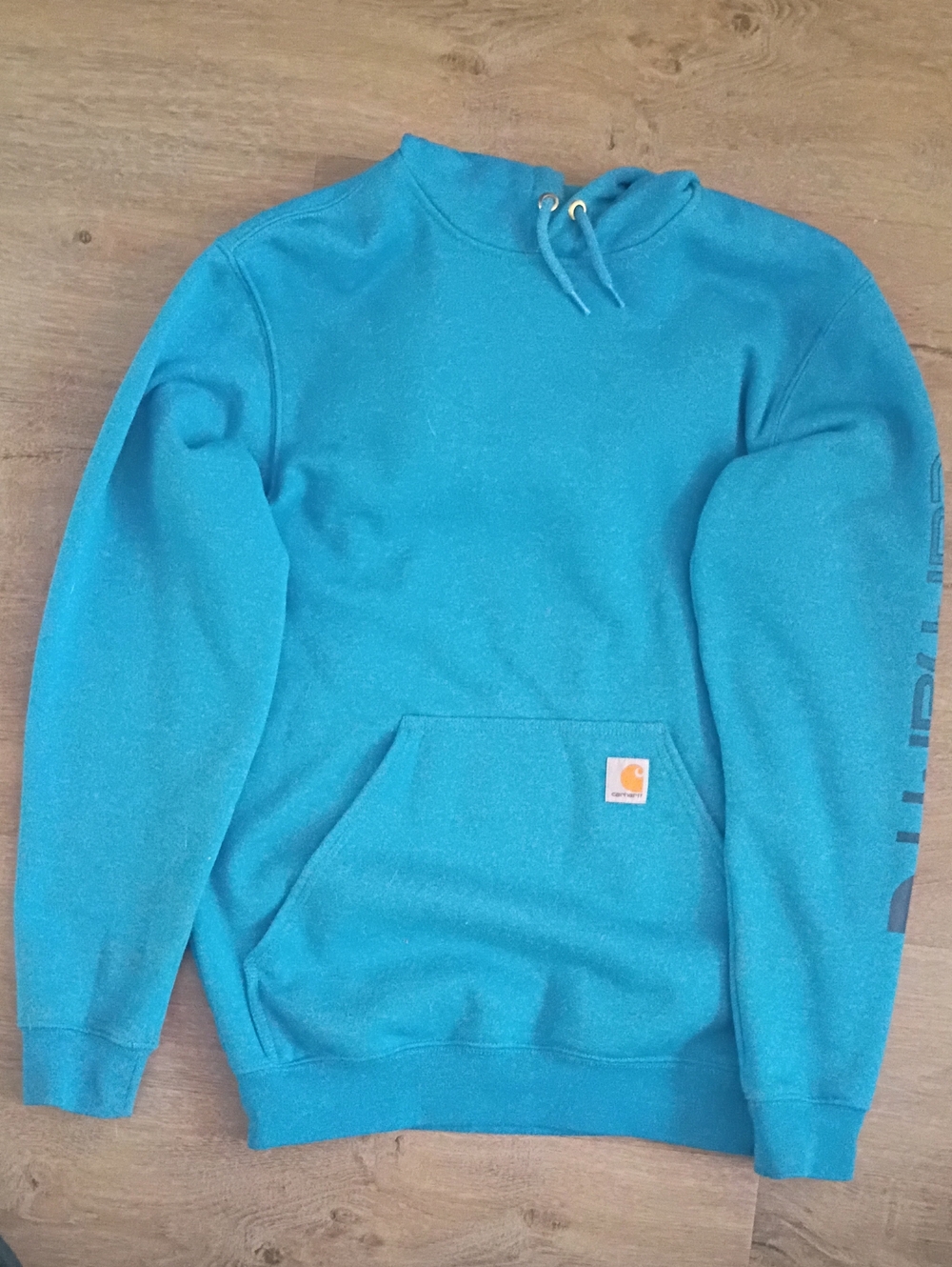 Carhartt Bright Teal Pullover Hoodie with Pocket